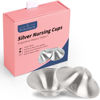 Picture of Boboduck The Original Silver Nursing Cups - Nipple Shields for Nursing Newborn, Newborn Breastfeeding Must Haves for Soothe and Protect Your Nursing Nipples - Trilaminate 999 Silver (Regular Size)
