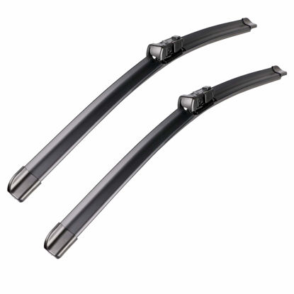 Picture of 2 Factory wipers Replacement For Gmc Acadia Chevy Malibu Traverse Saturn Aura Outlook Vw Tiguan Range Rover Evoque Original Equipment Wiper Blade Set 24"+21" Top Lock 19mm