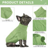 Picture of Queenmore Small Dog Pullover Sweater, Cold Weather Cable Knitwear, Classic Turtleneck Thick Warm Clothes for Chihuahua, Bulldog, Dachshund, Pug, Yorkie (Green, Small)