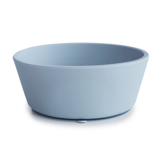 Picture of mushie Silicone Suction Bowl | BPA-Free Non-Slip Design (Powder Blue)