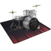 Picture of 4.6Ft x 5.9Ft Drum Mat Drum Carpet Tightly Woven Fabric with Non-Slip Grip Bottom Drum Rug for Bedroom, Studio, Apartment, Soundproof, Roll of 27.14 Square Feet