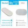 Picture of Mecc ecoh Baby Bassinet Mattress with 100% Breathable Cover, Water-Resistant Lining Rattan Oval Bassinet Pad, Hypoallergenic, Non-Toxic, Safer, Hypoallergenic, for Moses Basket, 32" x 16" x 2"