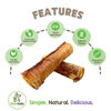 Picture of Nature Gnaws Beef Trachea Chews for Dogs 6" (6 Count) - Long Lasting Natural Crunchy Dog Chew Bones - Rawhide Free