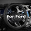 Picture of West Llama Car Steering Wheel Cover for Ford Escape,Explorer,Fusion,Focus,Bronco,Transit,Edge(Black- Standard Size)