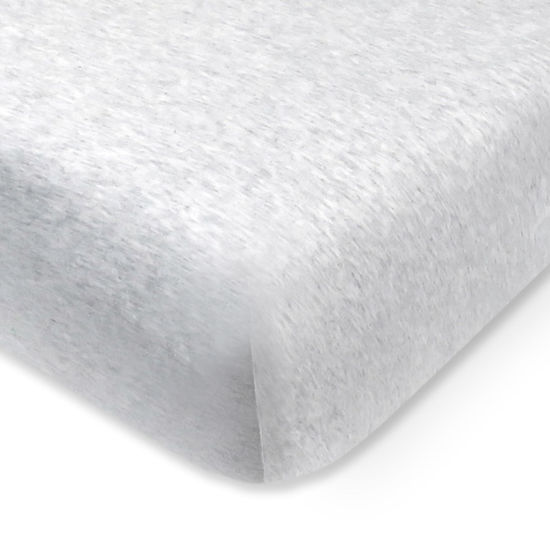 Picture of HonestBaby Fitted Crib Sheets Fits Standard Mattress Bassinet, Mini Prints 100% Organic Cotton Baby Boys, Girls, Unisex, Light Gray Heather Fitted Crib Sheet, One Size