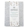Picture of HonestBaby Fitted Crib Sheets Fits Standard Mattress Bassinet, Mini Prints 100% Organic Cotton Baby Boys, Girls, Unisex, Light Gray Heather Fitted Crib Sheet, One Size