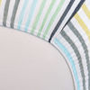 Picture of HonestBaby Fitted Crib Sheets Fits Standard Mattress Bassinet, Mini Prints 100% Organic Cotton Baby Boys, Girls, Unisex, Rainbow Stripe Blues, One Size