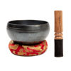 Picture of Tibetan Singing Bowl Set Bronze - Master Healing Grade - Authentic Handcrafted Sound Bowl by Himalayan Bazaar (Black and Red)