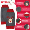 Picture of DOGGYZSTYLE Dog Christmas Sweater Xmas Pet Clothes Cute Gray Reindeer Holiday Puppy Cat Costume New Year Gifts for Small Medium Large Dogs Jumpers (L, Gray Reindeer)