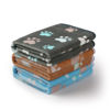 Picture of Luciphia 1 Pack 3 Blankets Fluffy Premium Fleece Pet Blanket Flannel Paw Printed Throw for Dog Cat(Small 23x16'', Grey/Brown/Blue)