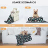 Picture of Luciphia 1 Pack 3 Blankets Fluffy Premium Fleece Pet Blanket Flannel Paw Printed Throw for Dog Cat(Small 23x16'', Grey/Brown/Blue)