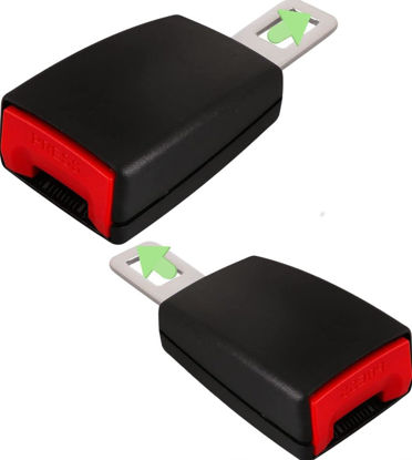 Picture of 2 Pack Seat Belt Buckle Holder & Booster Extension kit,Sturdy and hard-wearing for your comfort and convenience-4.7 (Black-S)