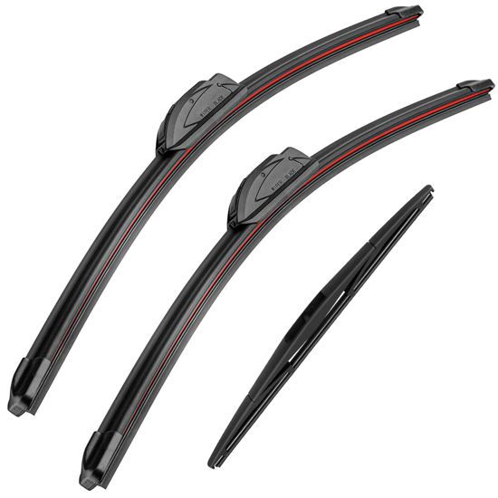 Picture of 26" 22" 16" Windshield Wiper Blades Replacement for Honda Odyssey 2005-2021 Premium All Weather Blade -(3 of Set)