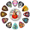 Picture of Guitar Picks 24 Pack Thin, Medium, Heavy & Extra Heavy Picks with Tin Box ,Variety Pack Artistic Celluloid Guitar Pick for Bass Electric Guitar Acoustic Guitar Lovers Gift (Mix-3)
