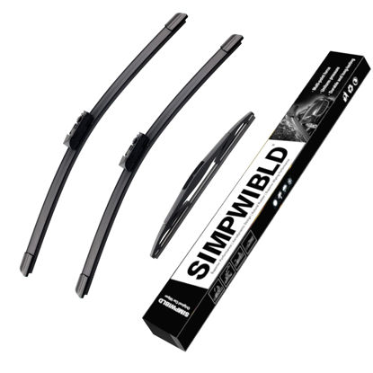 Picture of SIMPWIBLD Wiper Blade Replacement for 2018-2021 Subaru Crosstrek Front and Rear Windshield Wiper Blades Original Equipment Replacement 26"/16"/12"（Set of 3）