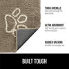 Picture of Gorilla Grip Soak Stopper Washable Chenille Dog Doormat, Muddy Paws, Dogs Bed Mats, Rubber Backing, Absorbent Quick Dry Microfiber, Inside Front Door Mat, 48x30, Beige Ivory