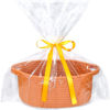 Picture of ABenkle Small Basket with Gift Bag and Ribbons, 12"x 8" x 5" Cute Small Woven Basket, Rope Shelf Toys Storage Basket with Handle, Decorative Empty Gift Basket