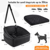 Picture of NEEZUKAR Dog Car Seat for Small Medium Dogs,Detachable Washable Dog Booster Seat Under 30lbs, Pet Car Seat Travel Bed with Storage Pockets and Dog Safety Belt (Black)