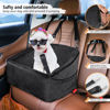 Picture of NEEZUKAR Dog Car Seat for Small Medium Dogs,Detachable Washable Dog Booster Seat Under 30lbs, Pet Car Seat Travel Bed with Storage Pockets and Dog Safety Belt (Black)