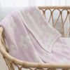 Picture of Living Textiles Chenille Baby Blanket - Purple Flower Ultra Soft, Thick, and Versatile | Warm Blanket for Newborns, Throw Blanket for Crib, Stroller Cover | Perfect Baby Gift 75 x 85 cm
