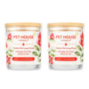 Picture of One Fur All Pet House Candle - Sweet Cranberries Pack of 2-100% Plant-Based Wax Candle - Pet Odor Eliminator for Home - Non-Toxic & Eco-Friendly Air Freshening Scented Candles