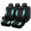 Picture of CAR PASS Mint Leather Seat Covers Full Set-Universal Quilting Cute Girly Car Seat Cover with 5mm Composite Sponge Inside,Airbag Compatible,2zipper Bench for Most Sedan,SUV,Truck(Full Set,Mint)