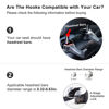 Picture of SCOVVORD Car Headrest Hidden Hook with Phone Holder, Car Seat Hooks for Purses and Bags, Universal 360° Rotation Headrest Hooks Purse Holder for Car, Car Purse Hook Holder (red)