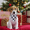 Picture of Adoggygo Christmas Dog Bandanas 2 Pack, Premium Cotton Fabric, Multiple Sizes Offered, White Red Plaid Bandanas for Small Dogs (Small, Red & White)