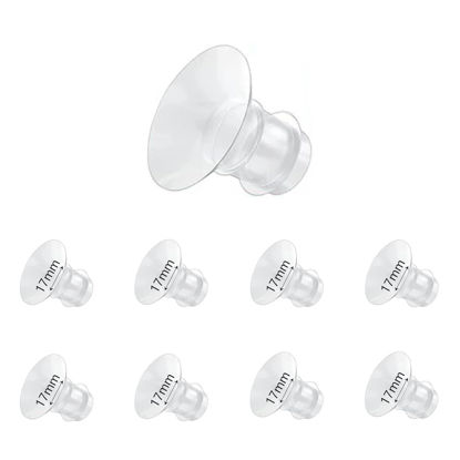 Picture of Flange Inserts 17mm 8PCS,Wearable Breast Pump Parts Compatible with Momcozy S12 pro/S9 pro/S12/S9/Medela/Spectra/TSRETE 24mm Breast Pump Shields/Flanges,Reduce 24mm Nipple Tunnel Down to 17mm