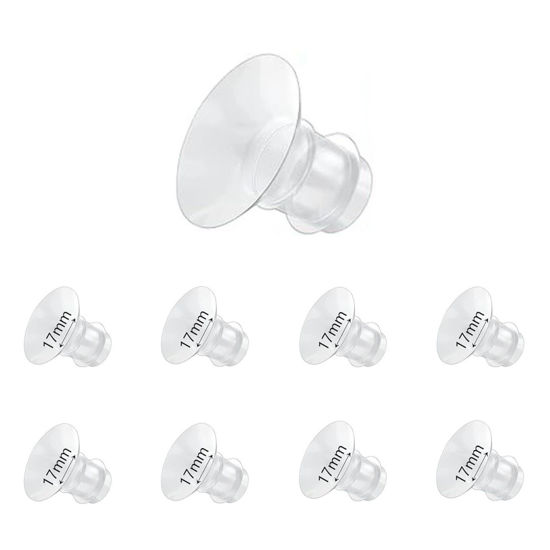 Picture of Flange Inserts 17mm 8PCS,Wearable Breast Pump Parts Compatible with Momcozy S12 pro/S9 pro/S12/S9/Medela/Spectra/TSRETE 24mm Breast Pump Shields/Flanges,Reduce 24mm Nipple Tunnel Down to 17mm