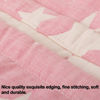 Picture of NTBAY 3 Layer Toddler Blanket, Muslin Cotton Jacquard Bed Blankets, Lightweight Thermal Baby Blanket, Super Soft and Warm Crib Blanket for All Seasons, Decoration Gift, 30"x40", Pink Star