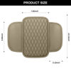 Picture of Car Center Console Cover, Upgraded Microfiber Leather Car Arm Rest Cover with 2 Storage Bags, Universal Armrest Cover for Car Storage Box Car Interior Accessories Protector for Most Vehicle-Beige