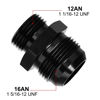 Picture of EVIL ENERGY 16AN Flare to 12AN ORB Male Fuel Rail Adapter Fitting Black 2PCS