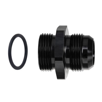 Picture of EVIL ENERGY 16AN Flare to 16AN ORB Male Fuel Rail Adapter Fitting Black