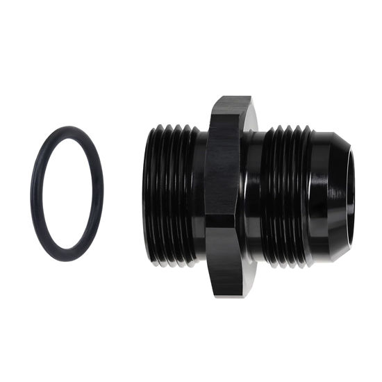 Picture of EVIL ENERGY 16AN Flare to 16AN ORB Male Fuel Rail Adapter Fitting Black 2PCS