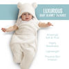 Picture of Baby Swaddle Blanket | Ultra-Soft Plush Essential for Infants 0-6 Months | Receiving Swaddling Wrap White | Ideal for Baby Boy Accessories and Newborn Registry | Perfect Baby Girl Shower Gift