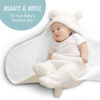 Picture of Baby Swaddle Blanket | Ultra-Soft Plush Essential for Infants 0-6 Months | Receiving Swaddling Wrap White | Ideal for Baby Boy Accessories and Newborn Registry | Perfect Baby Girl Shower Gift