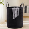 Picture of YOUDENOVA Woven Rope Laundry Hamper Basket, 72L Tall Luandry Basket, Baby Nursery Hamper for Blanket Storage, Clothes Hamper for Laundry in Bedroom-Large- Black