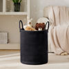 Picture of YOUDENOVA Woven Rope Laundry Hamper Basket, 72L Tall Luandry Basket, Baby Nursery Hamper for Blanket Storage, Clothes Hamper for Laundry in Bedroom-Large- Black