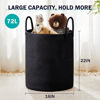 Picture of YOUDENOVA Woven Rope Laundry Hamper Basket, 72L Tall Luandry Basket, Baby Nursery Hamper for Blanket Storage, Clothes Hamper for Laundry in Bedroom-Large- Black