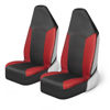 Picture of Motor Trend Red Mesh Car Seat Covers for Front Seats - Premium High Back Automotive Seat Covers, Made for Vehicles with Integrated Fixed Headrests, Interior Covers for Truck Van and SUV
