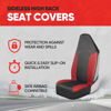 Picture of Motor Trend Red Mesh Car Seat Covers for Front Seats - Premium High Back Automotive Seat Covers, Made for Vehicles with Integrated Fixed Headrests, Interior Covers for Truck Van and SUV