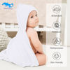 Picture of SWEET DOLPHIN Muslin Hooded Baby Bath Towels - 2 Pack 100% Cotton Towel for Babies, Infants, Toddlers - 32x32Inch - Highly Absorbent and Newborn Essential, White