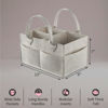 Picture of PUTSKA Baby Diaper Caddy Organizer Nursery Basket - Baby Basket Gift Registry For Baby Shower List. Baby Must Haves Essentials. Neutral Baby Stuff For Newborn Boy Nursery Decor Or Girl(White 13x9x7)