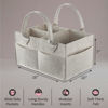 Picture of PUTSKA Baby Diaper Caddy Organizer Nursery Basket - Baby Basket Gift Registry For Baby Shower List. Baby Must Haves Essentials. Neutral Baby Stuff For Newborn Boy Nursery Decor Or Girl(White 16x10x7)
