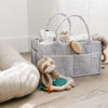 Picture of PUTSKA Baby Diaper Caddy Organizer Nursery Basket - Baby Basket Gift Registry For Baby Shower List. Baby Must Haves Essentials. Neutral Baby Stuff For Newborn Boy Nursery Decor Or Girl(Grey 13x9x7)