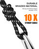 Picture of VANDESAIL Long XLR Cables 75ft 2 Pack, Nylon Braided XLR Extension Microphone Cable, OFC Shielded and Balanced XLR Male to XLR Female Mic Cord for Preamp Recording Mixer Amplifie Speaker Black