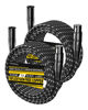 Picture of VANDESAIL XLR Cables 25ft 2 Pack Durable Nylon Braided XLR Microphone Cable, Mic Cable, Shielded and Balanced XLR to XLR Male to Female Cord for Recording Mixer Amplifie Speaker Black White