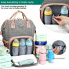 Picture of Diaper Bag for Baby Girls Boys, Baby Nappy Changing Bag with Insulated Pockets for Moms Dads, Multi-functional Waterproof Backpack with Stroller straps-Pink