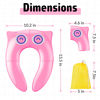 Picture of Portable Potty Seat for Toddler Travel - Foldable Non-Slip Potty Training Toilet Seat Cover for Girls, Baby Kids with Drawstring Bag (Pink Owl)